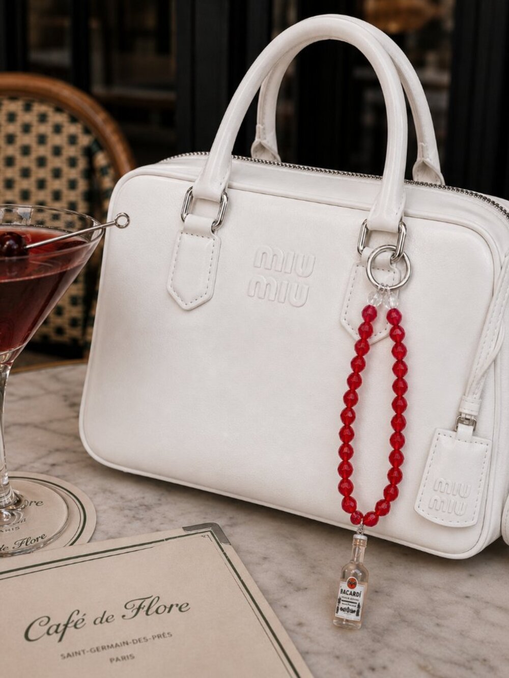 Mini Liquor Bottle Bag Charm